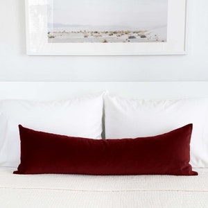Wine Velvet Lumbar Pillow Covers Body Pillow Case  26x26 Euro Sham 20x20 Pillow Covers