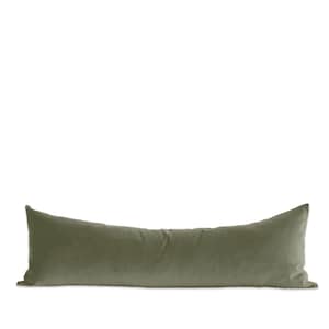 Sage Green Velvet Bolster Bedroom Parisian Inspired Decor Extra Long Lumbar for King Bed Oversized Newly Married Bed Decor xl Solid Lumbar