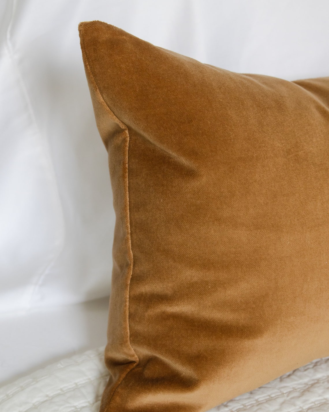 Camel Gold Velvet Throw Pillow Covers Luxury Velvet Etsy