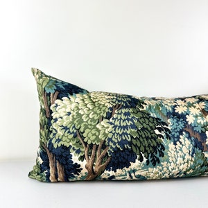 Greenery Tapestry Lumbar Throw Pillow Somerset Woods Pillow Green Brown ...
