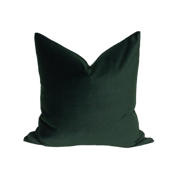 Hunter Green Throw Pillow Covers Luxury Velvet Double sided 26 Euro Sham Available Decorative Cushions for Couch Etsy Canada