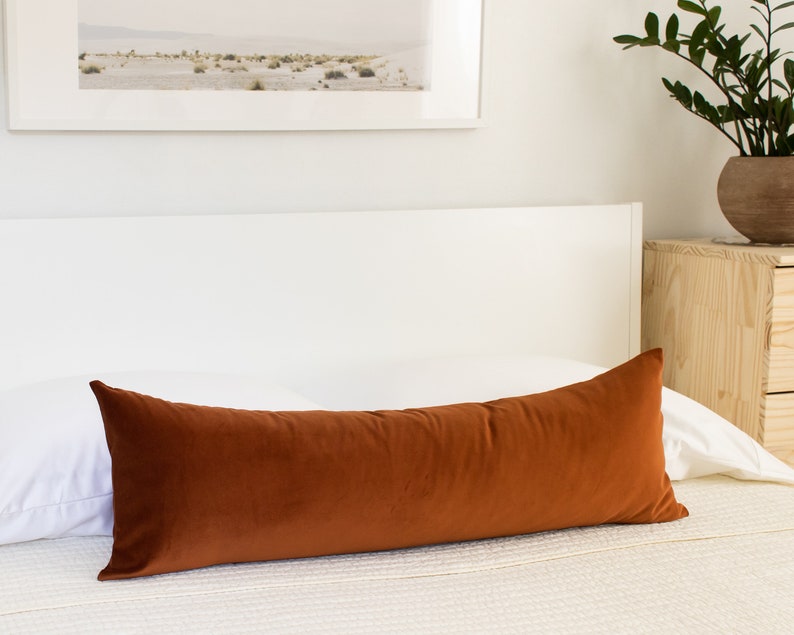 Rust Velvet Throw Pillow Covers Luxury Velvet Doublesided Etsy