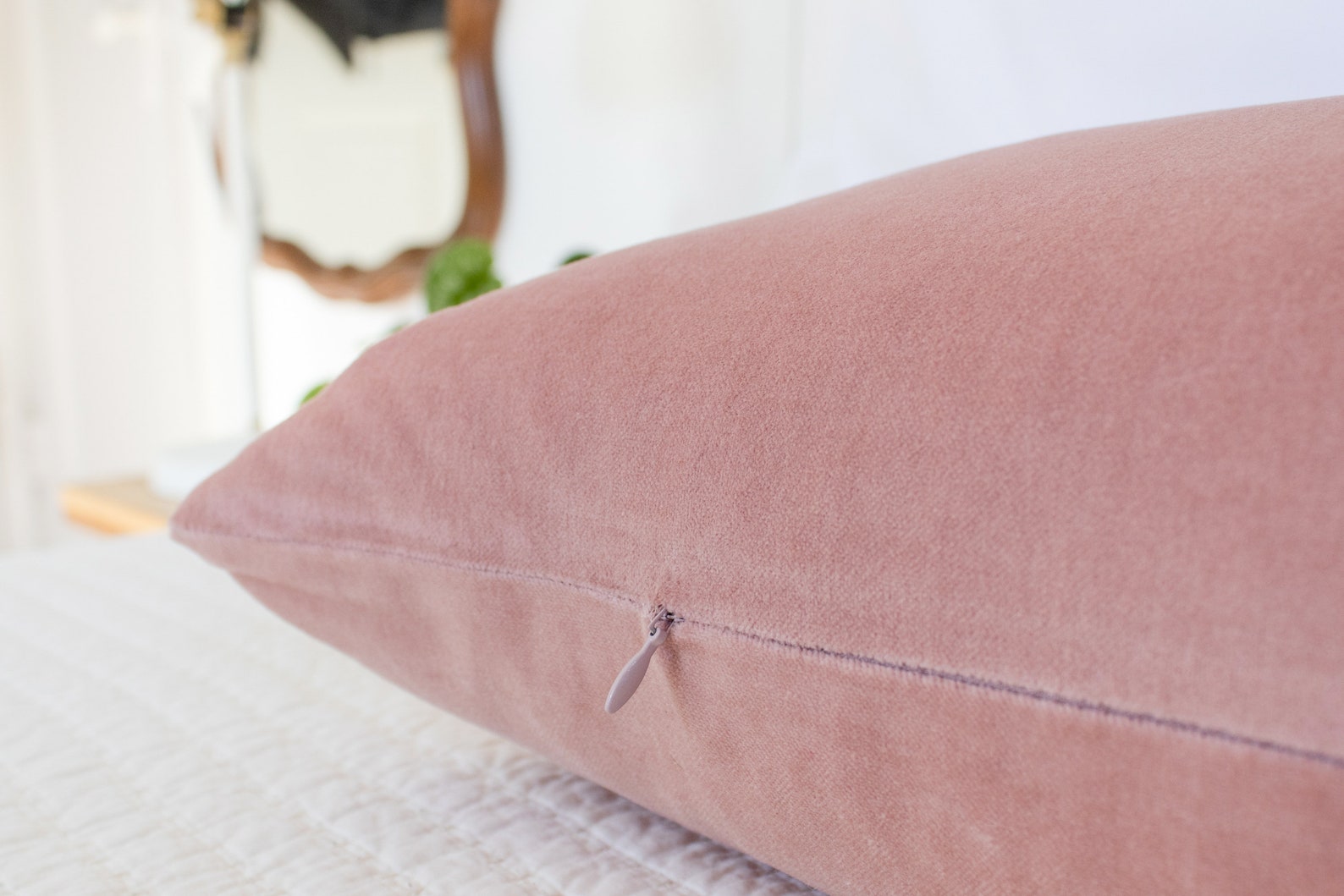 Blush Velvet Throw Pillow Covers Luxury Velvet Doublesided Etsy