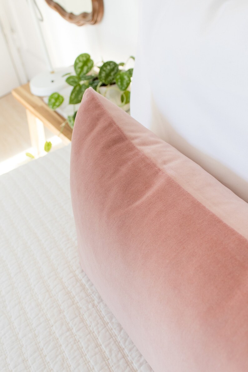 Blush Velvet Throw Pillow Covers Luxury Velvet Doublesided Etsy