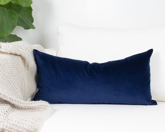 Madera Velvet Navy Crewel Decorative Pillow - Levtex Home : Target