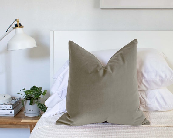 Green Velvet Pillow Cover Dried Sage Cushion Case House Warming Gifts New Home Throw Pillows Boho Room Decor Aesthetic Minimalist Etsy