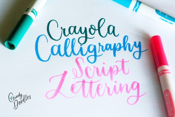 Crayola Calligraphy Script Lettering Workbook for Beginners Easy
