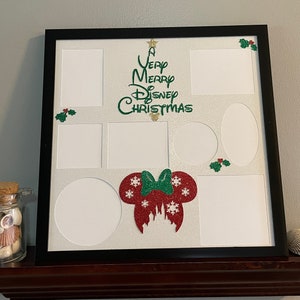 Disney Christmas Picture Frame Holiday Mickey Mouse Collage Photo Frame Disney World Disneyland Multi Photo 12x12 Home Decor Gift