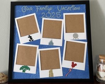 Disney World Gepersonaliseerde fotolijst Vier parken collage fotolijst Mickey Mouse polaroidstijl Disney vakantiedecoratie cadeau