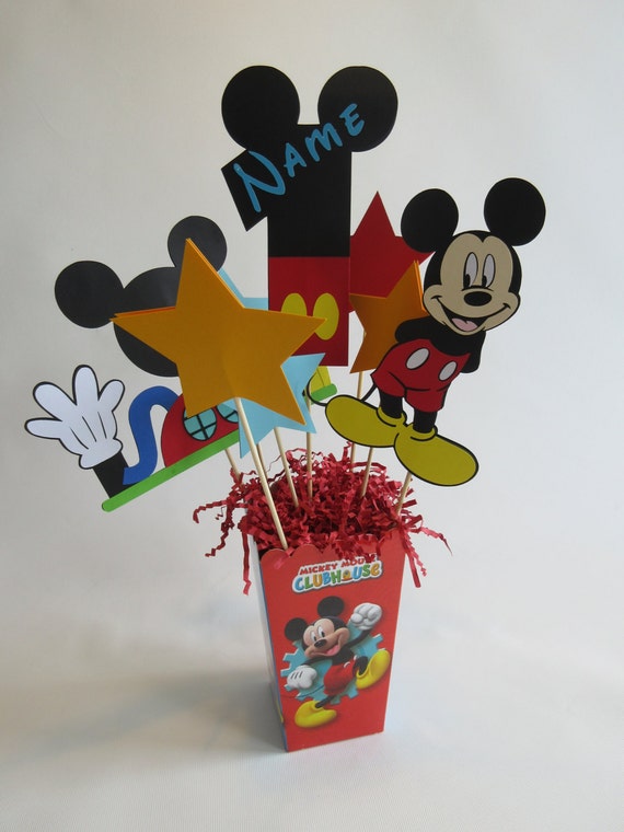 Mickey Mouse Centerpiece 1st First Birthday Clubhouse Party Etsy