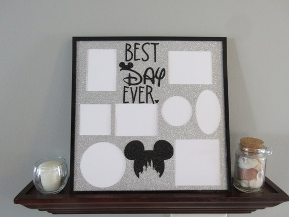 Disney Picture Frame Best Day Ever Collage Photo Frame Mickey Etsy