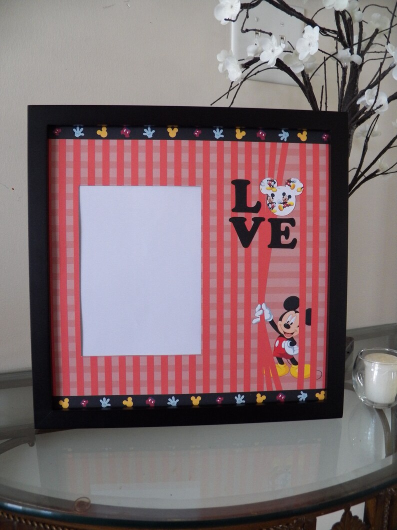 Mickey Mouse Picture Frame Disney Themed 5x7 Frames Mickey Etsy