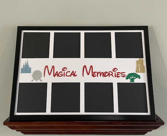 Disney Magical Memories Bilderrahmen, Collagen-Bilderrahmen, vier Parks, Mickey Mouse, Disney World, Disneyland, Geschenk, mehrere Fotos, 30,5 x 45,7 cm, Heimdekoration