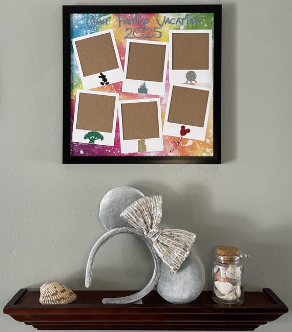 Disney World Personalized Picture Frame Four Parks Collage Photo