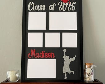 Cornice per foto personalizzata per la classe di laurea, cornice per collage, regalo per la scuola superiore, decorazione per feste, esposizione di più foto, decorazione per la casa