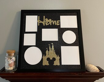 Disney Home Picture Frame Collage Photo Frame Castle Disney World Disneyland Multi Photo 12x12 Home Decor Gift