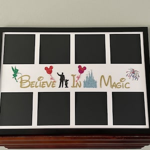 Disney Believe in Magic Photo Frame Collage Picture Frame Castle Tinkerbell Mickey Mouse Disney World Disneyland Gift Multi Photo Home Decor