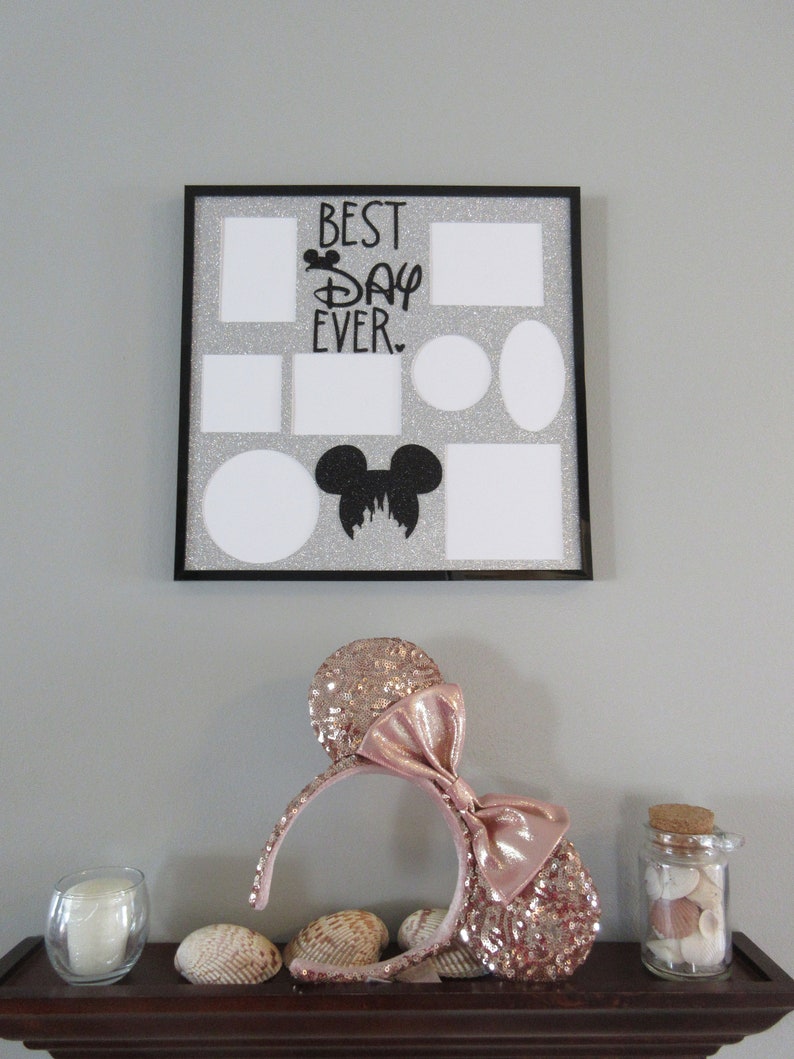 Disney Picture Frame Best Day Ever Collage Photo Frame Mickey Etsy