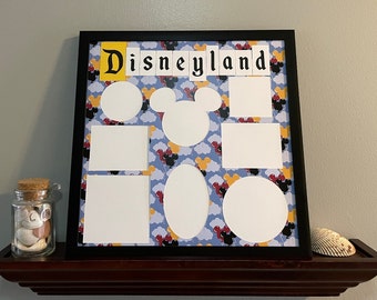Disneyland Retro Sign Disney Photo Frame Collage Picture Frame Mickey Mouse Vacation Multi Photo 12x12 Home Decor Gift