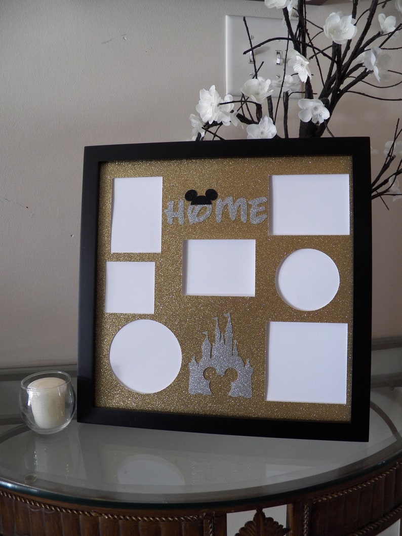 Disney home picture frame collage photo frame castle disney world disneyland multi photo 12x12 home decor gift