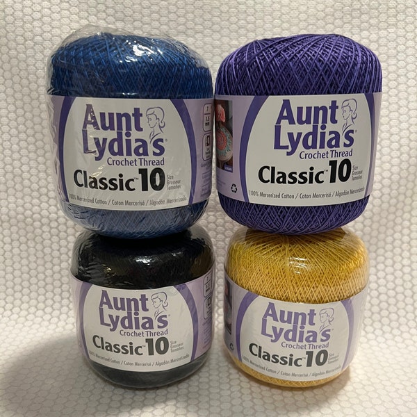 Aunt Lydia's Classic Cotton Crochet Thread Size 10 - 350 Yds