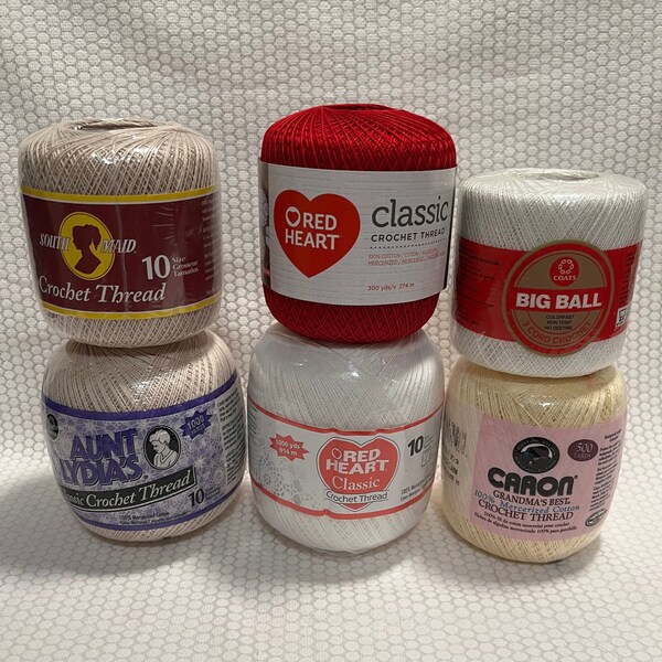 100% Cotton Crochet and Tatting Thread-Miscellaneous Varieties