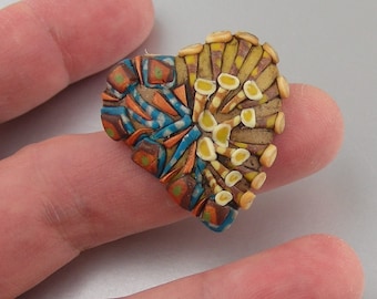 Growth in Water and Sun Heart Brooch