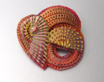 Warm Pleasures of Paisley Brooch