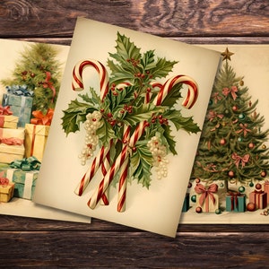 Immerse in the yuletide spirit with these printable Vintage Christmas Variety Papers, offering a rich medley of holiday designs.