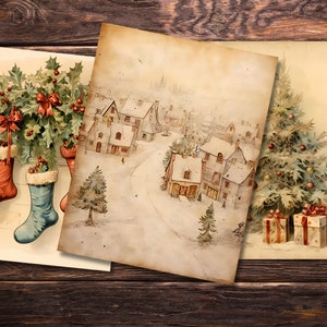 Vintage Christmas Variety Papers, your gateway to a nostalgic crafting experience amidst joyful holiday scenes and cheerful celebrations.