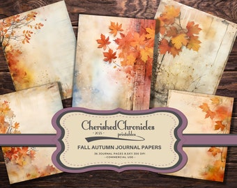 Fall Junk Journal Kit: Vintage Autumn Ephemera (Digital Download)