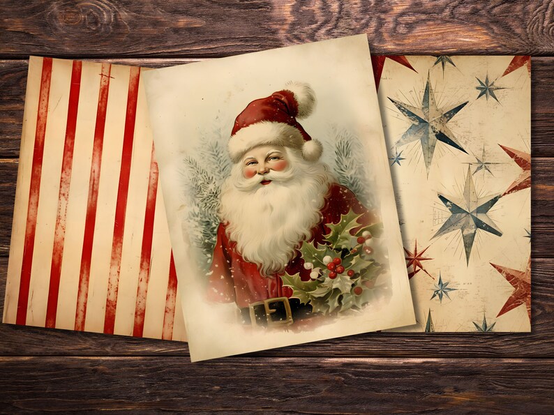 Set of 33 high-quality .JPG files, each page a celebration of vintage Christmas charm, ready for digital download and printing.