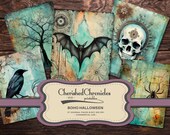 Boho Halloween Junk Journal Pages: Vintage Ephemera (Digital Download)