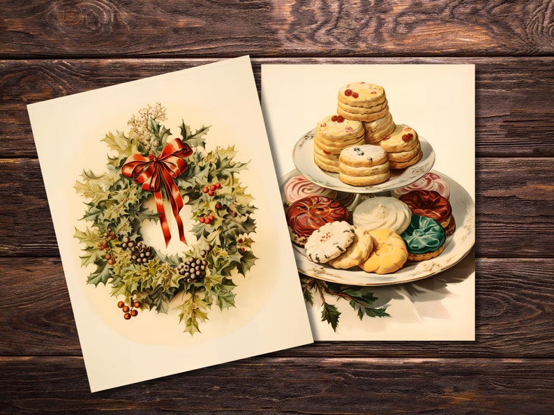 Illuminate your crafting projects with the soft glow of yuletide nostalgia using these Vintage Christmas Variety Papers, perfect for both personal and small business use.