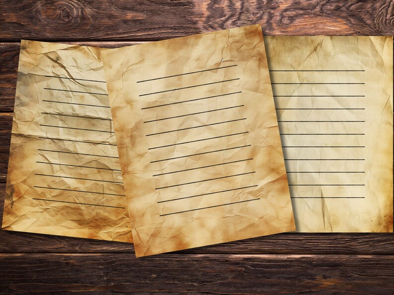 Vintage Lined Journal Pages, Neutral Aged Paper, Junk Journal Kit ...