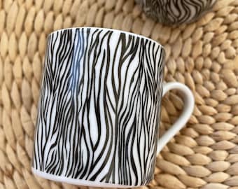 zebra print espresso cups