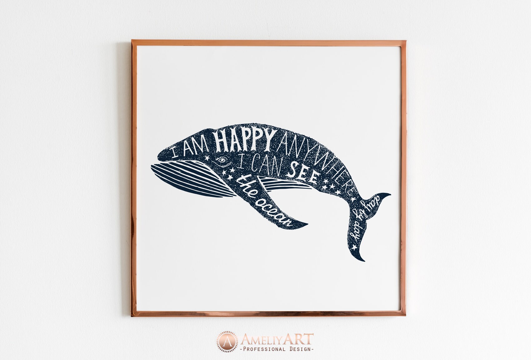 Sea Life Wall Decor Set of 6 Coastal Print Printable Summer Etsy