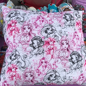 princess pillow cover pink and purple pillow cover