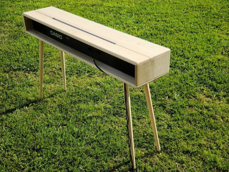 Mid century modern piano keyboard stand table image 8