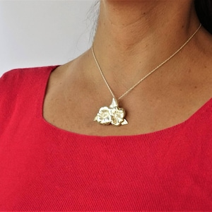 Sterling Hibiscus Necklace