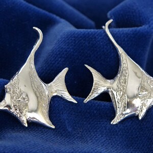Silver Butterfly fish Earrings