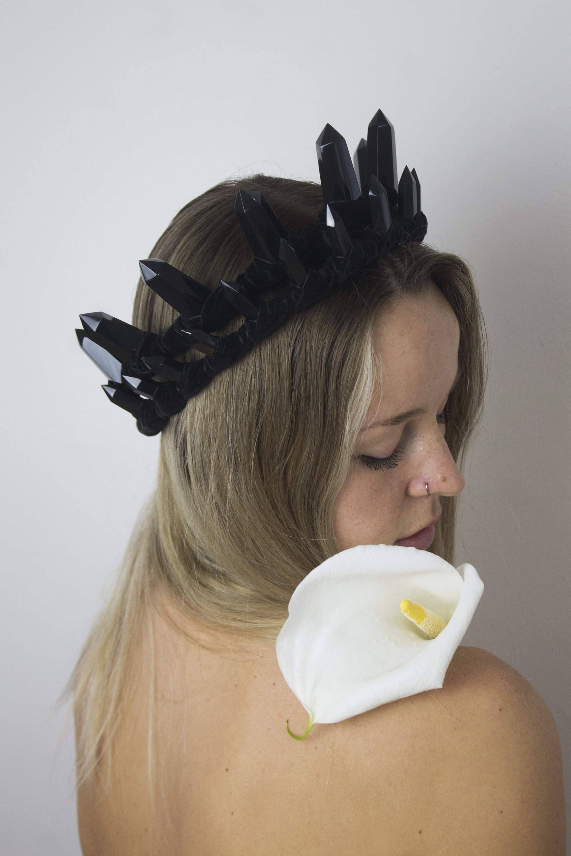 Black Crystal Crown Bridal Crown Wedding Crown Crystal Etsy