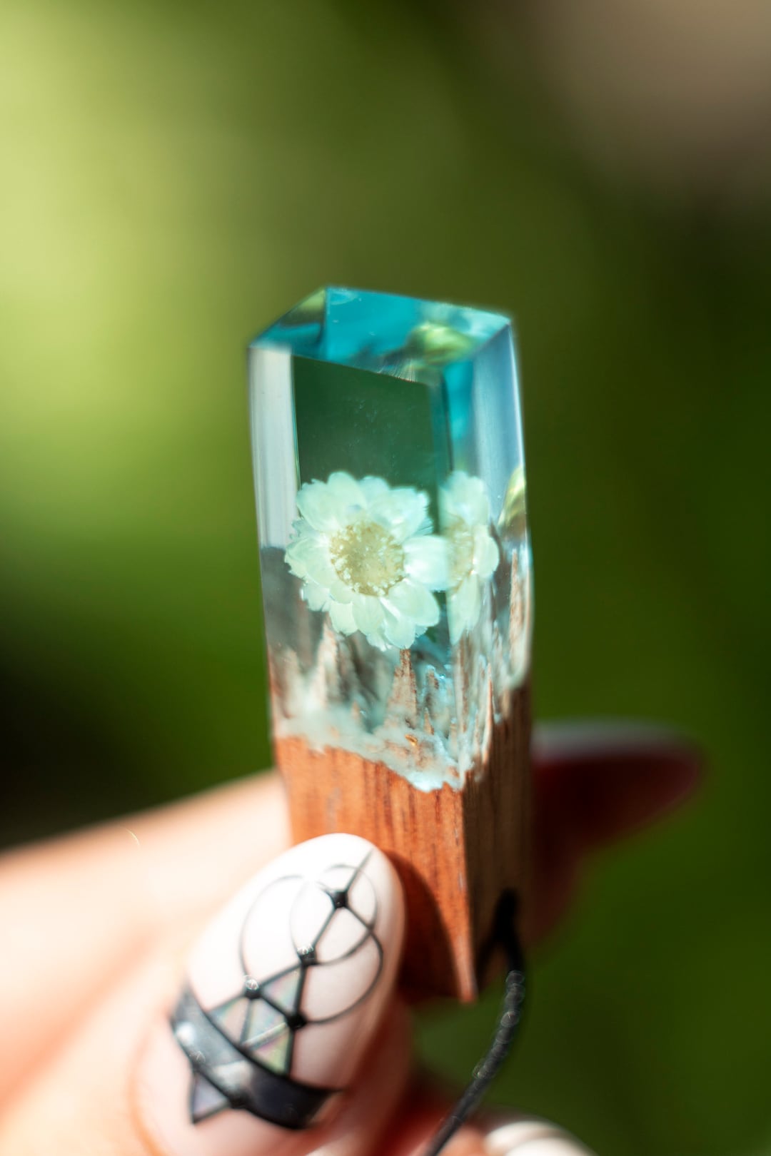 Resin Flower Necklace, First Anniversary Gift for Her, Cute Gift for