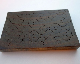 Lignum Vitae Hand Cut Wooden Jigsaw Puzzle