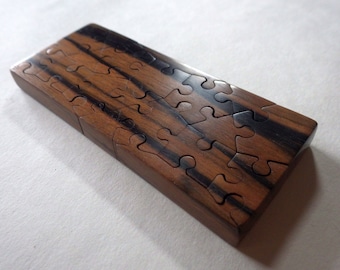 Macassar Ebony Hand Cut Jigsaw Puzzle
