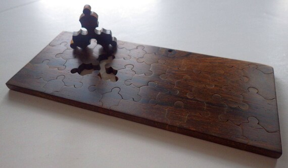 Handmade Wooden Jigsaw Puzzle made of Cocobolo