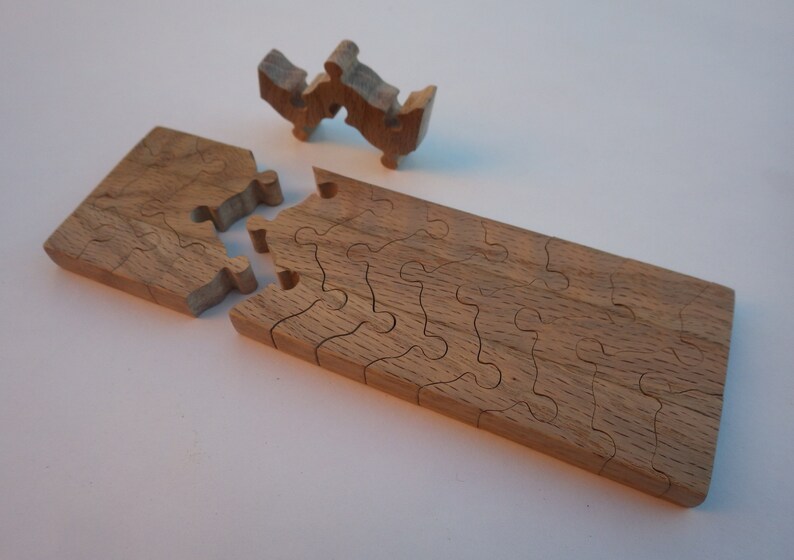 Oak Handcut Wooden Jigsaw Puzzle Etsy