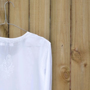 Chikankari Tunic White 画像 4