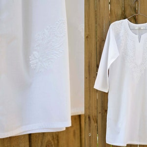 Chikankari Tunic White 画像 3