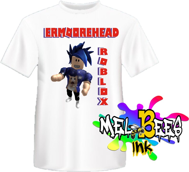 Roblox Custom Shirt Custom Printed Roblox Tee Your Character Name Roblox Shirt Roblox Birthday Roblox Gaming Minecraft - 